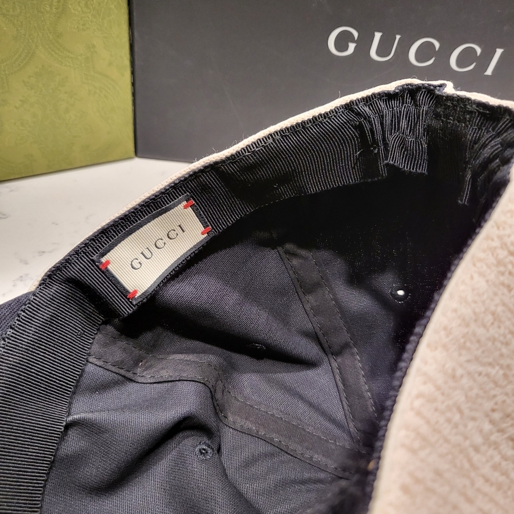 Gucci Intarsia Knit Logo Baseball Cap - Picture 7 of 8